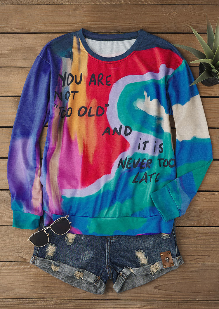 Gradient Oversized Round Neck Sweater