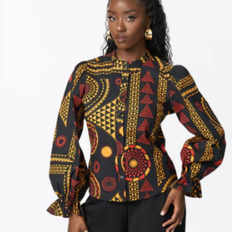 Jahzara Women's African Print Blouse