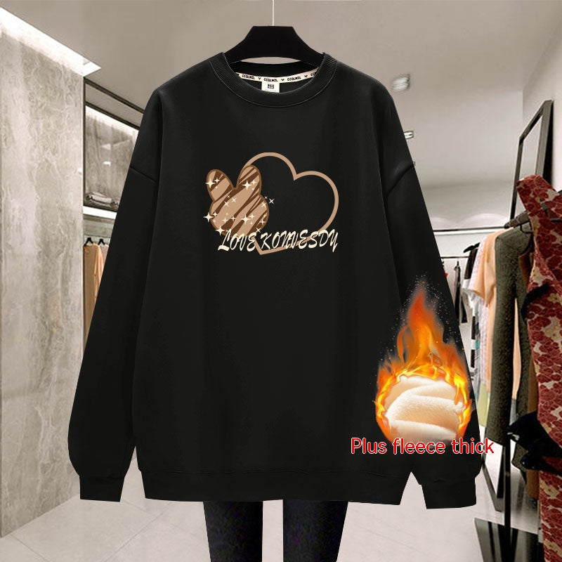 Cozy Plush Pullover Sweatshirt | Warm Student Style Top