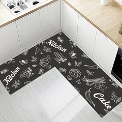 Kitchen Quick-drying Oil- and Water-absorbent Non-slip Floor Mat