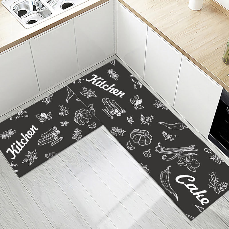 Kitchen Quick-drying Oil- and Water-absorbent Non-slip Floor Mat