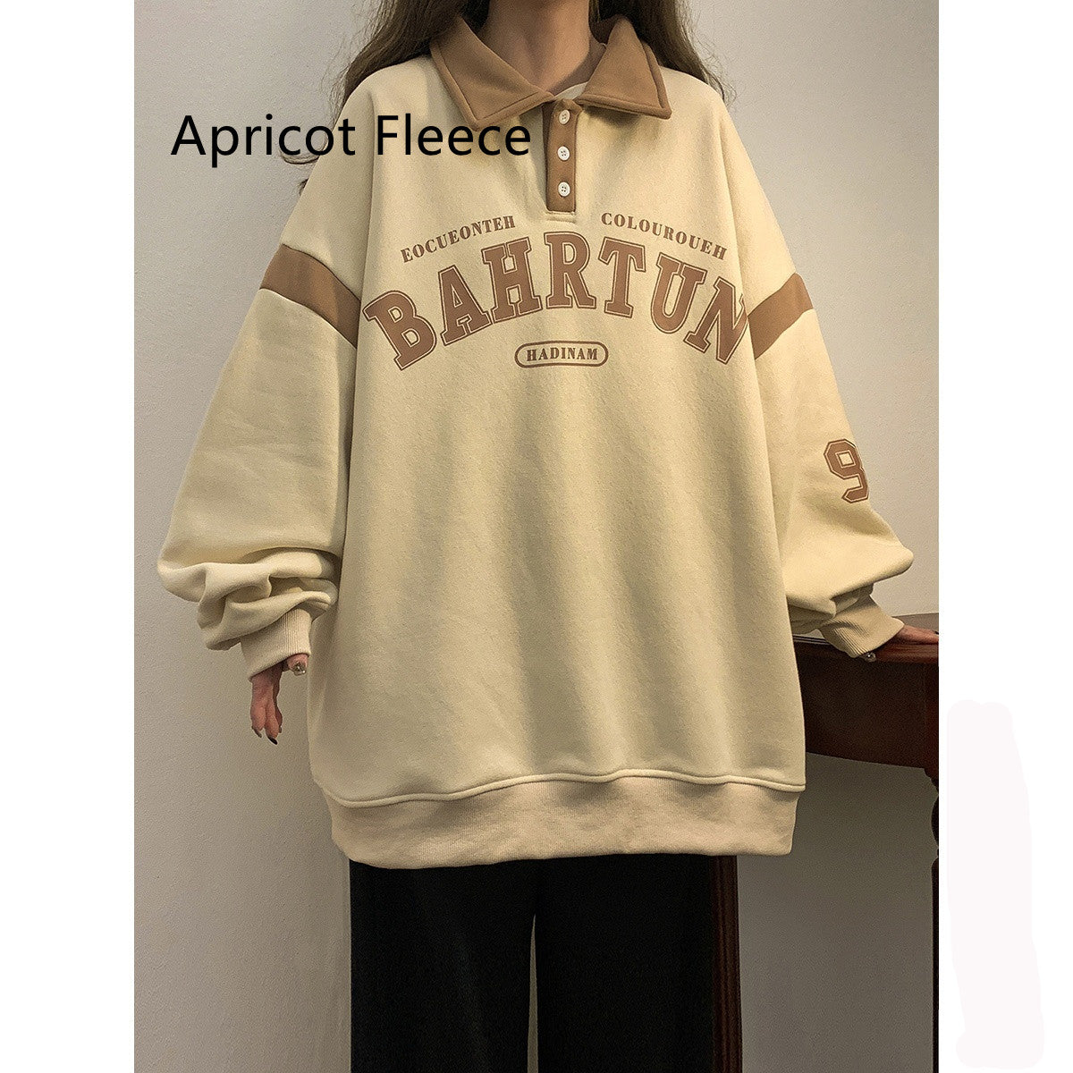 Retro Velvet Polo Collar Plus Size Thickened Winter Sweater