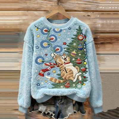 Womens Casual Printed Sweatshirt Top