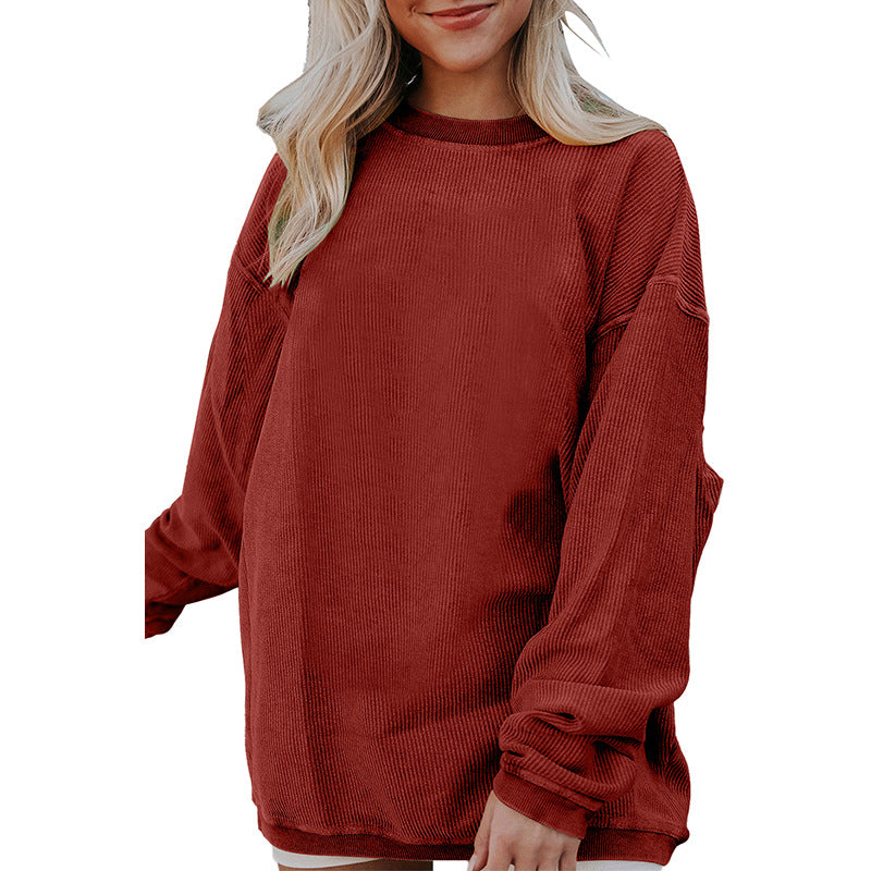 Women's Letter Print Casual Round Neck Pullover Sweater