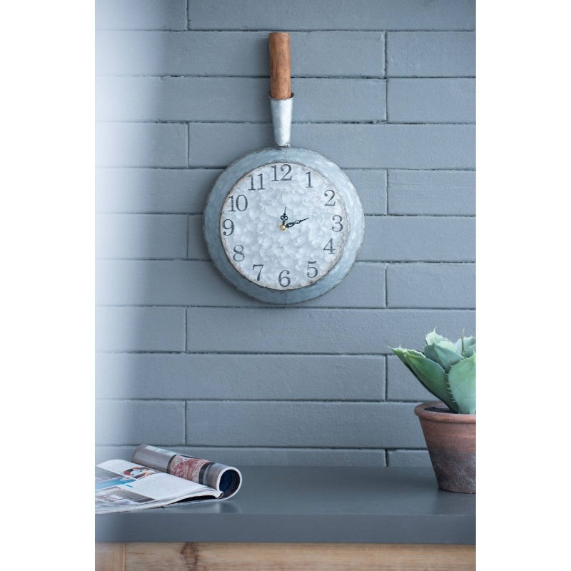 10.6x3x18.1 inch wall clock for living room modern design black metal frame durable and stylish decoration