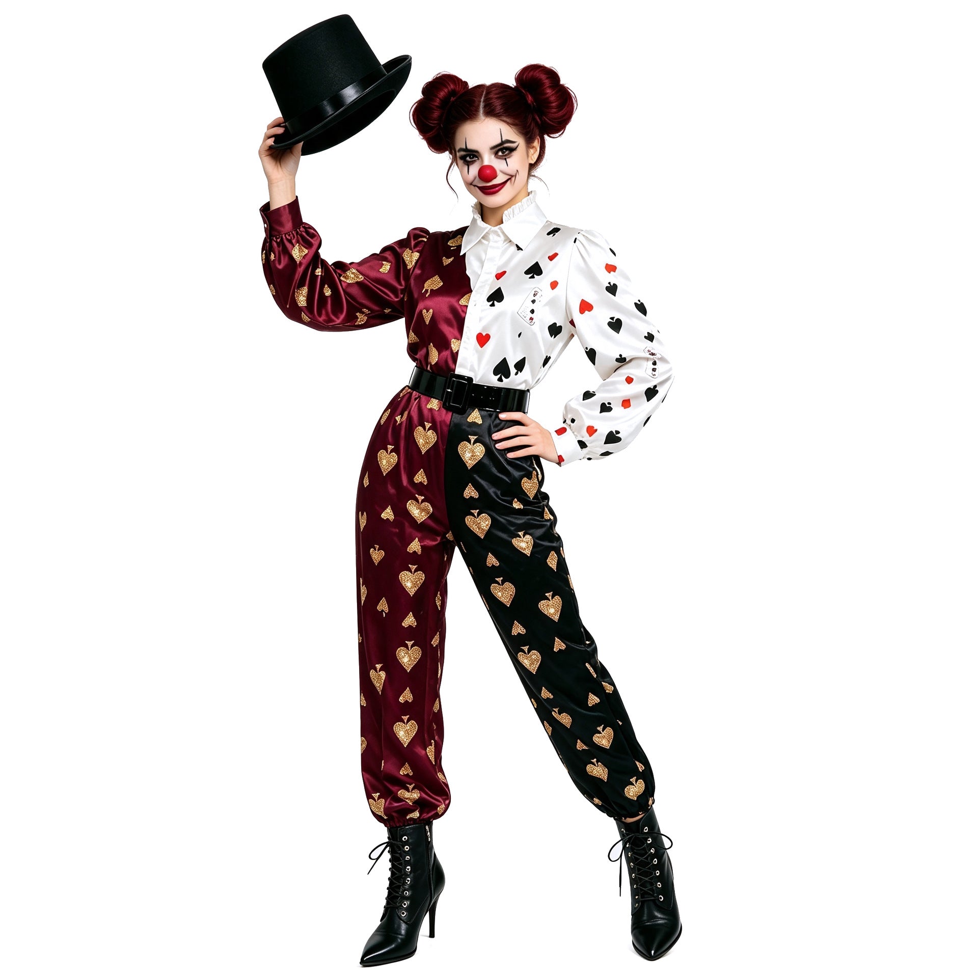 Dark Circus Playing Card Clown Costume