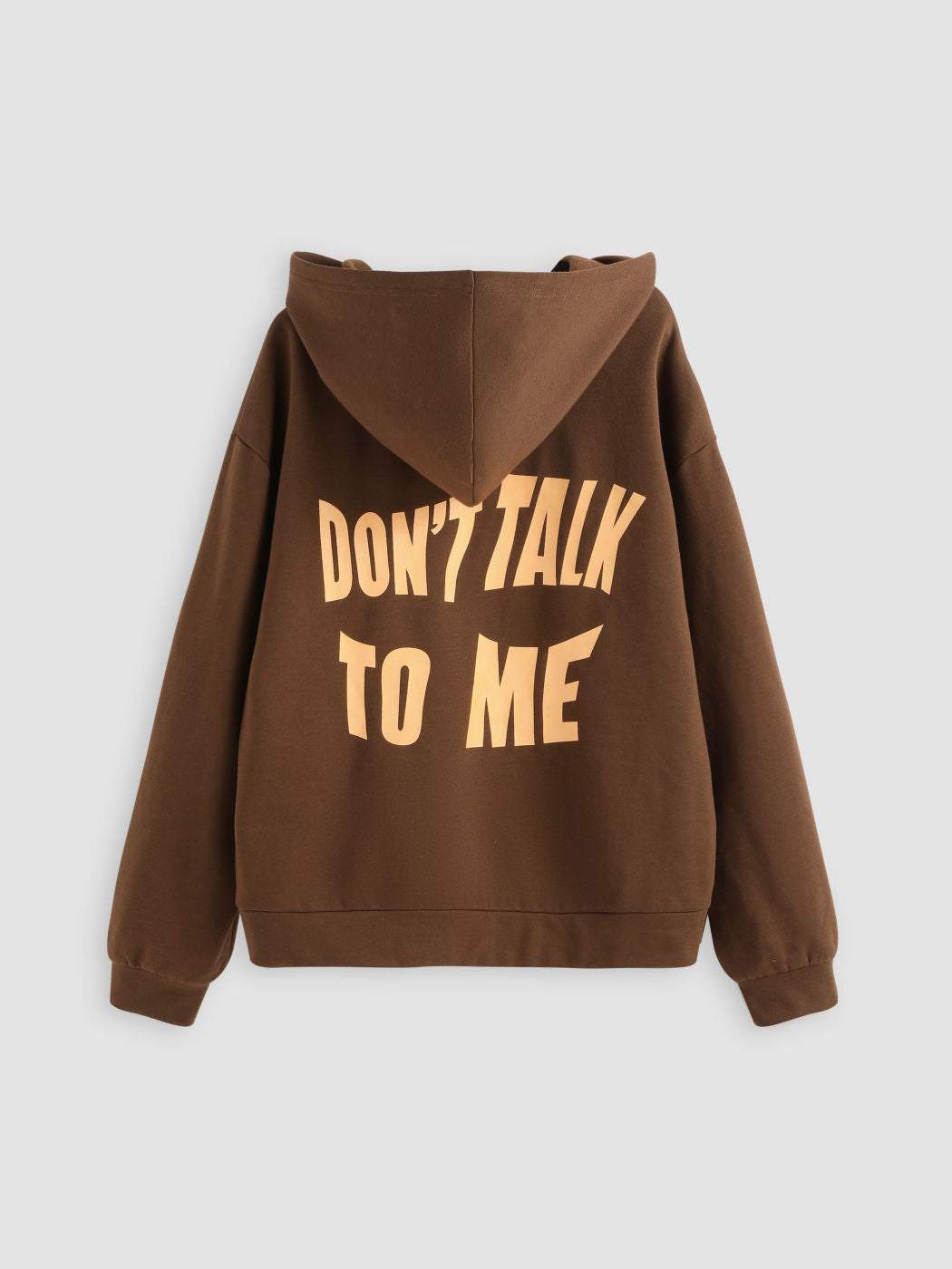 Casual Letter Print Long-Sleeve Hooded Sweatshirt