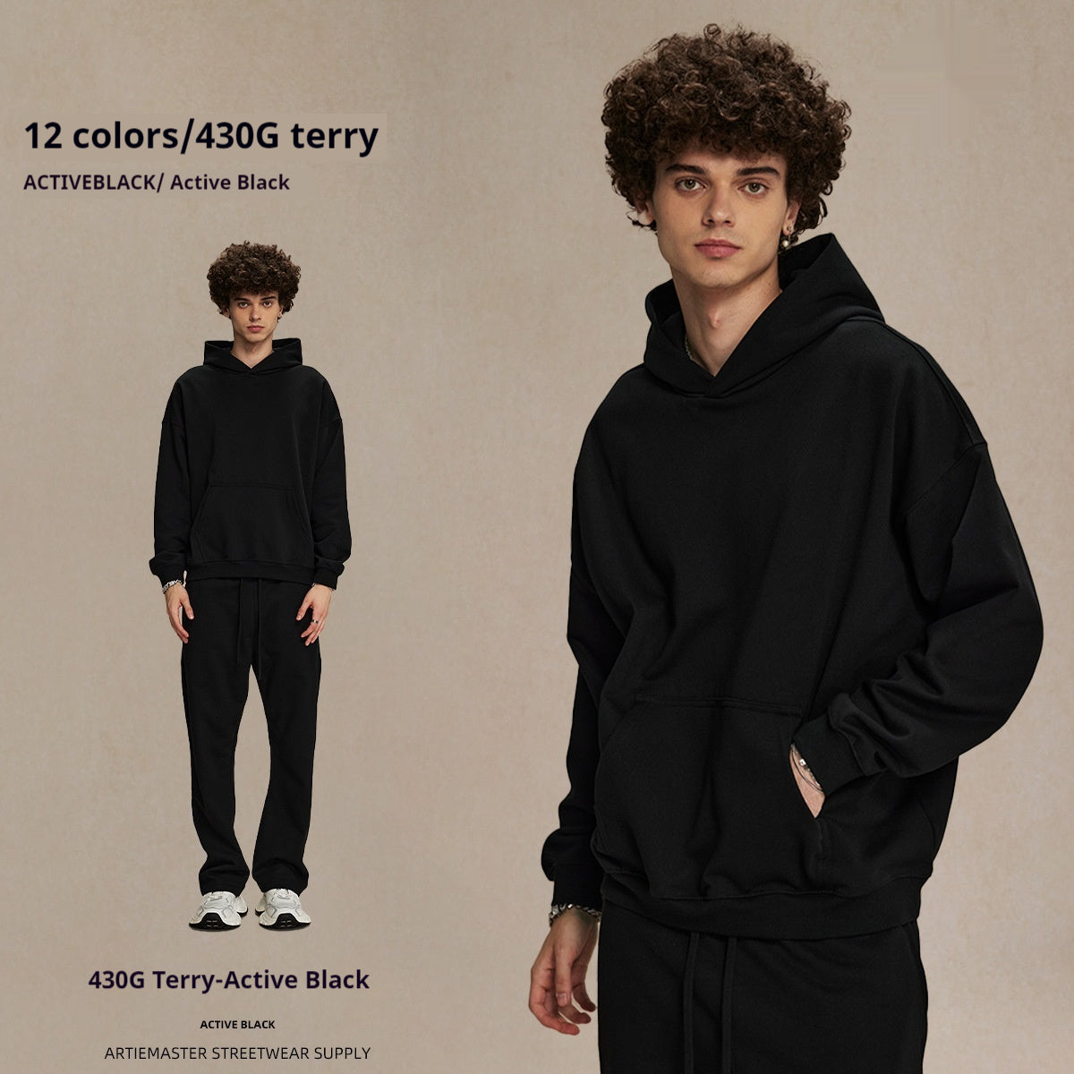 Cozy Unisex Cotton Terry Hoodie with Pocket