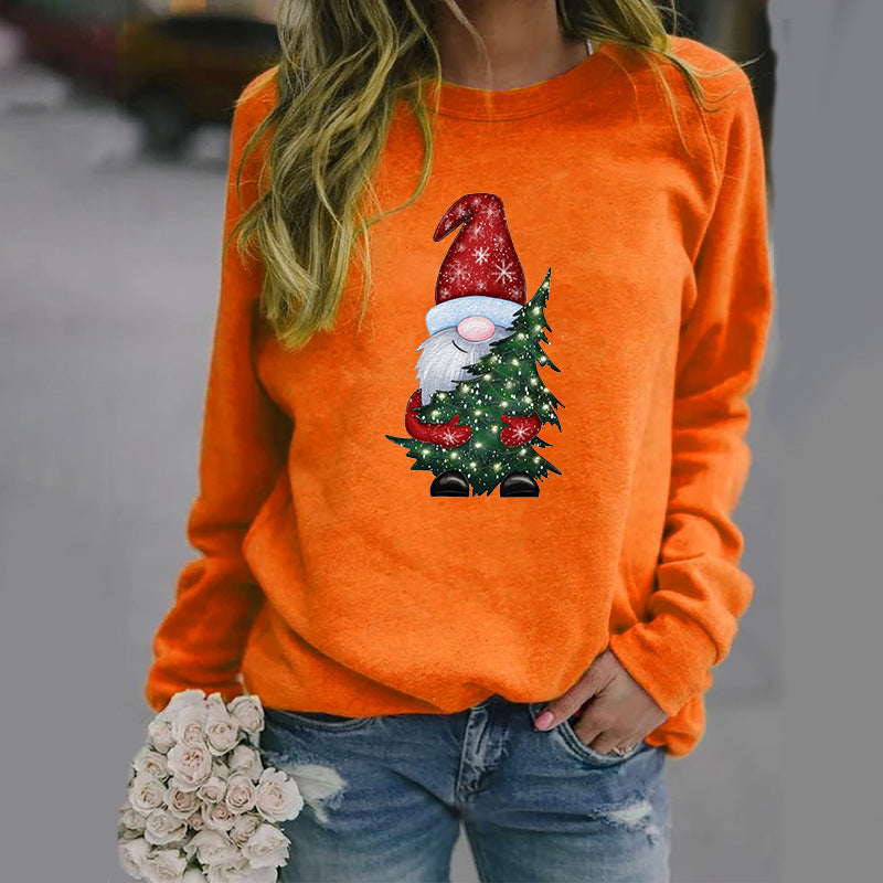 Festive Christmas Hug Graphic Crew Neck Pullover Sweatshirt