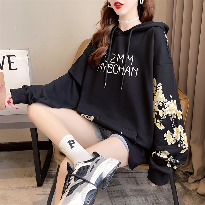 Korean Oversized Hooded Zip-Up Jacket