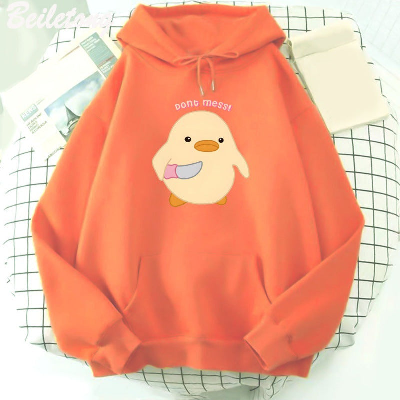 Women's Casual Cartoon Graphic Loose Hoodie