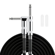 10‑Foot 1/4‑Inch Straight to Right‑Angle Guitar/Bass/Electric Mandolin Power Cable with Protective Case