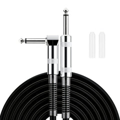 10‑Foot 1/4‑Inch Straight to Right‑Angle Guitar/Bass/Electric Mandolin Power Cable with Protective Case
