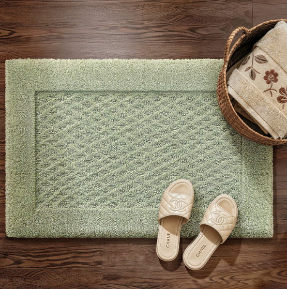 Pure Cotton Thickened Bathroom Absorbent Floor Mat Foot Mat Carpet Home Use Non-slip Foot Mat