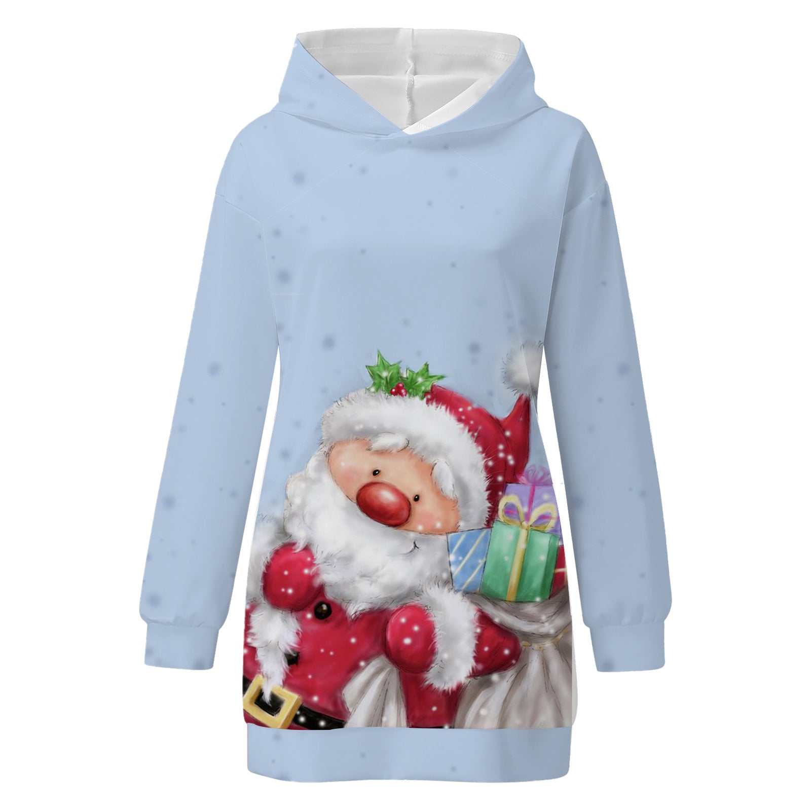 Festive Christmas Print Hoodie for Cozy Holiday Style