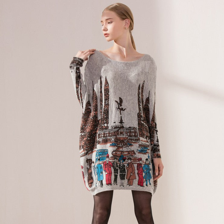 Cozy Oversized Batwing Pullover Sweater for Women