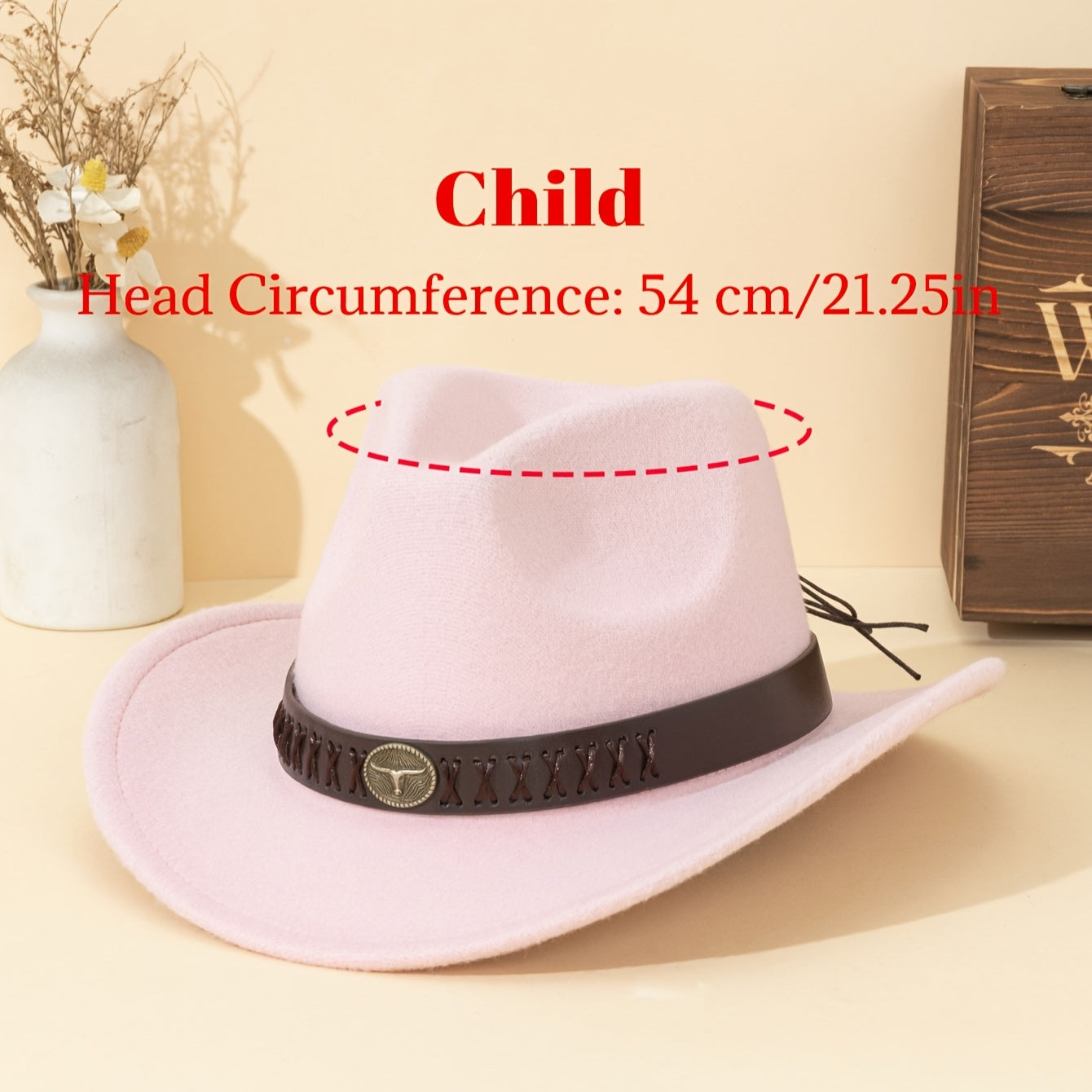 Retro Felt Hat with Brown Accents – Multi-Size Parent-Child Wear