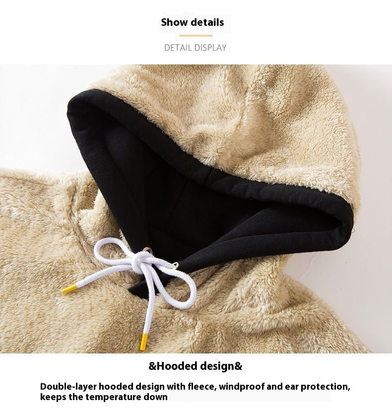 Women's Fleece-Lined Thickened Cashmere Hoodie