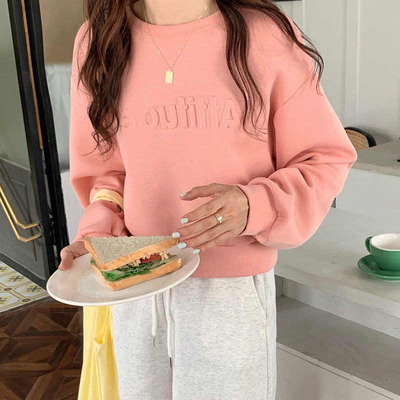 Chic Letter Long-Sleeve Sweater for Women
