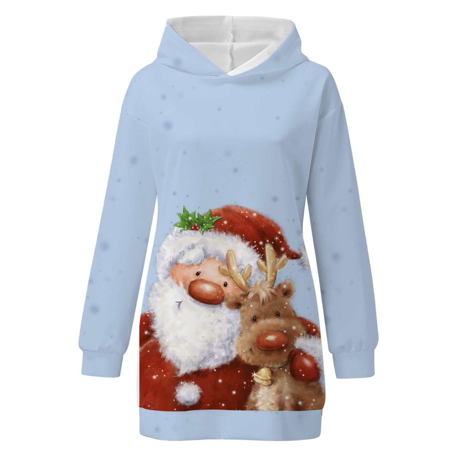 Festive Christmas Print Hoodie for Cozy Holiday Style
