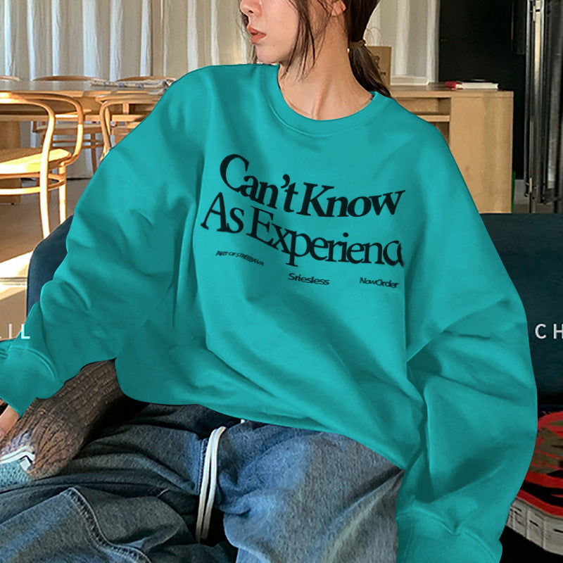 Fleece-Lined Vintage Casual Pullover Sweatshirt