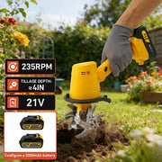 21V Electric Soil Loosening Machine – Handheld Plow with Built‑In Battery and Charger