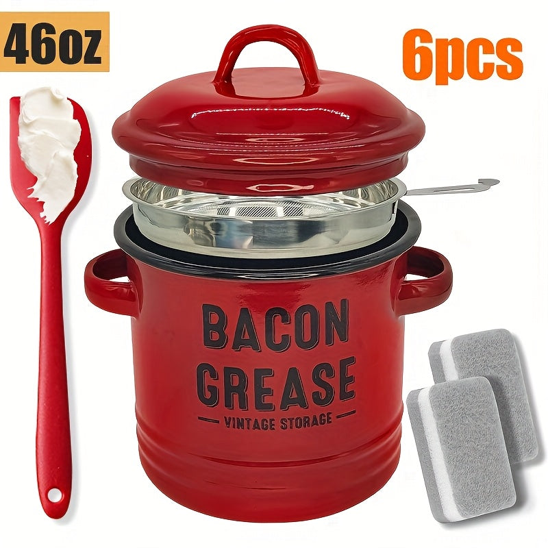 With A Lid Safe Pouring Handle - Kitchen Accessory For Cooking Oil And Storage Bacon Grease Container Christmas And Halloween Gifts - No Battery Required