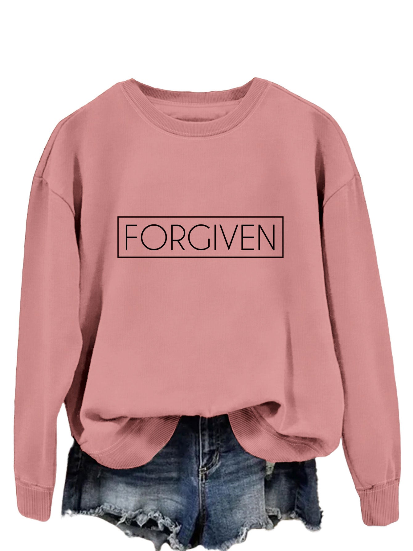 Trendy Loose Long Sleeve Printed Sweatshirt