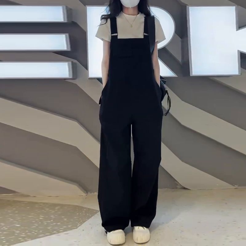High-waisted Figure-flattering Straight-leg Workwear Jumpsuit