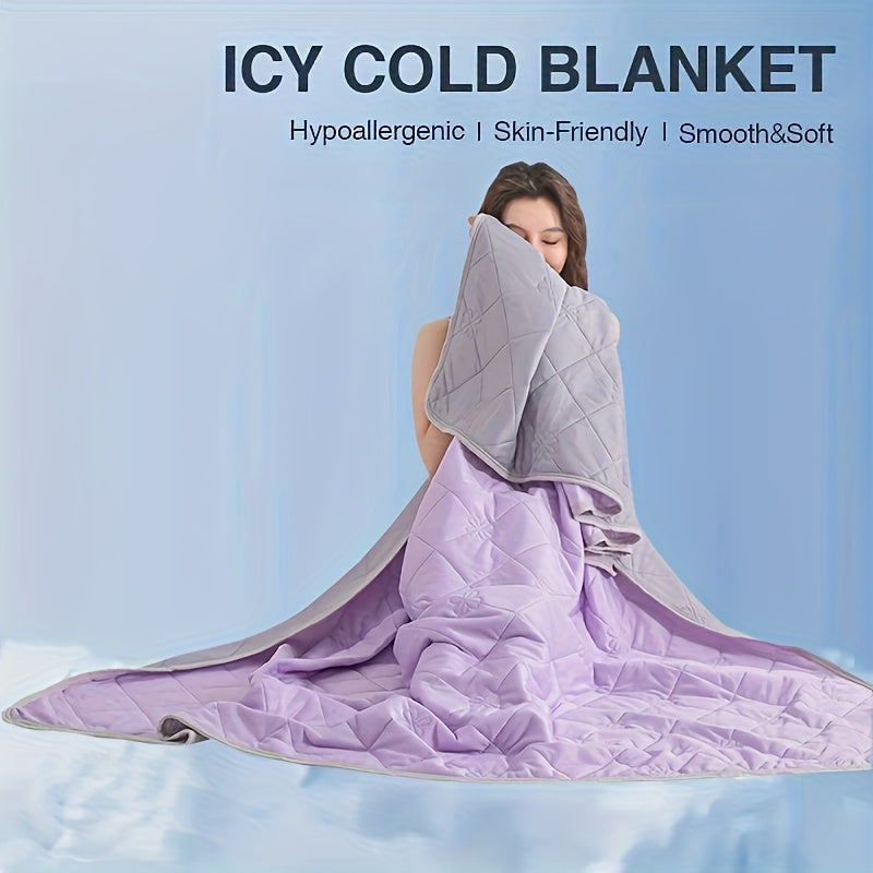 1pc Extra Large Cooling Blanket - Ultra-Soft & Breathable All-Season Bedspread, Large Bed Throw for Hot Sleepers, Quick-Dry Heat Absorbent Comforter, Machine Washable - Ideal for Night Sweaters, Co...