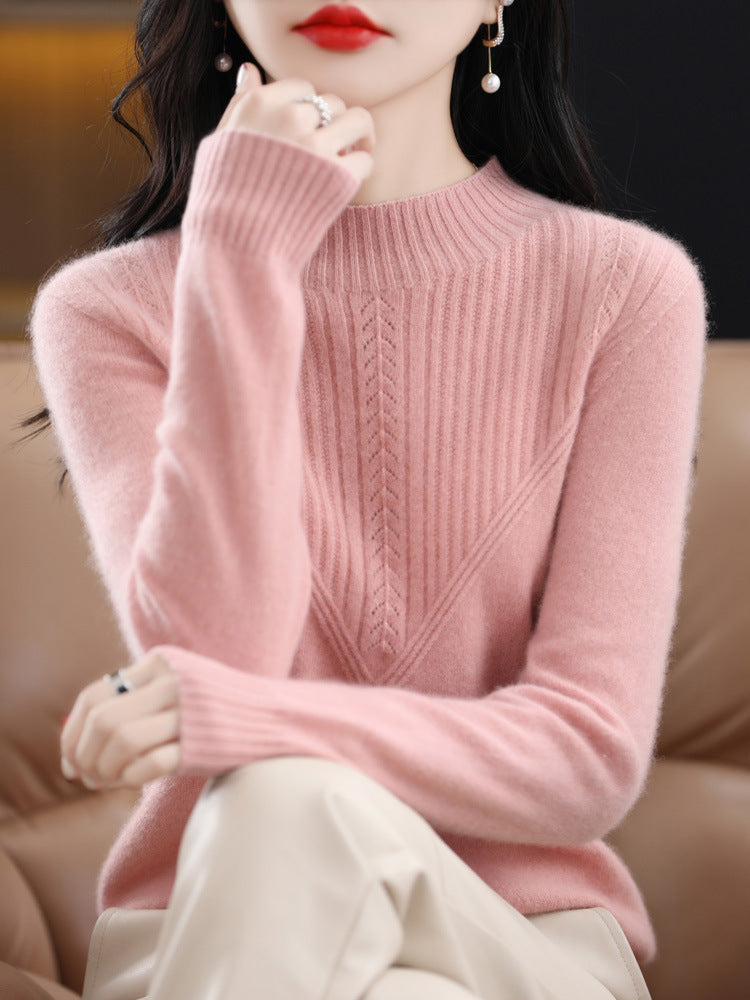 Fall and Winter Outer Wear Lazy and Versatile Knitted Bottoming Sweater