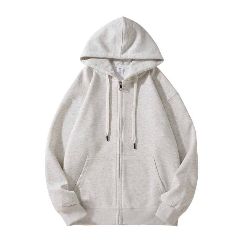 Matching Couple Zip-Up Hoodie Casual Cotton Sweatshirt