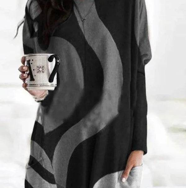 Cozy Long-Sleeve Winter Sweater Dress for Women