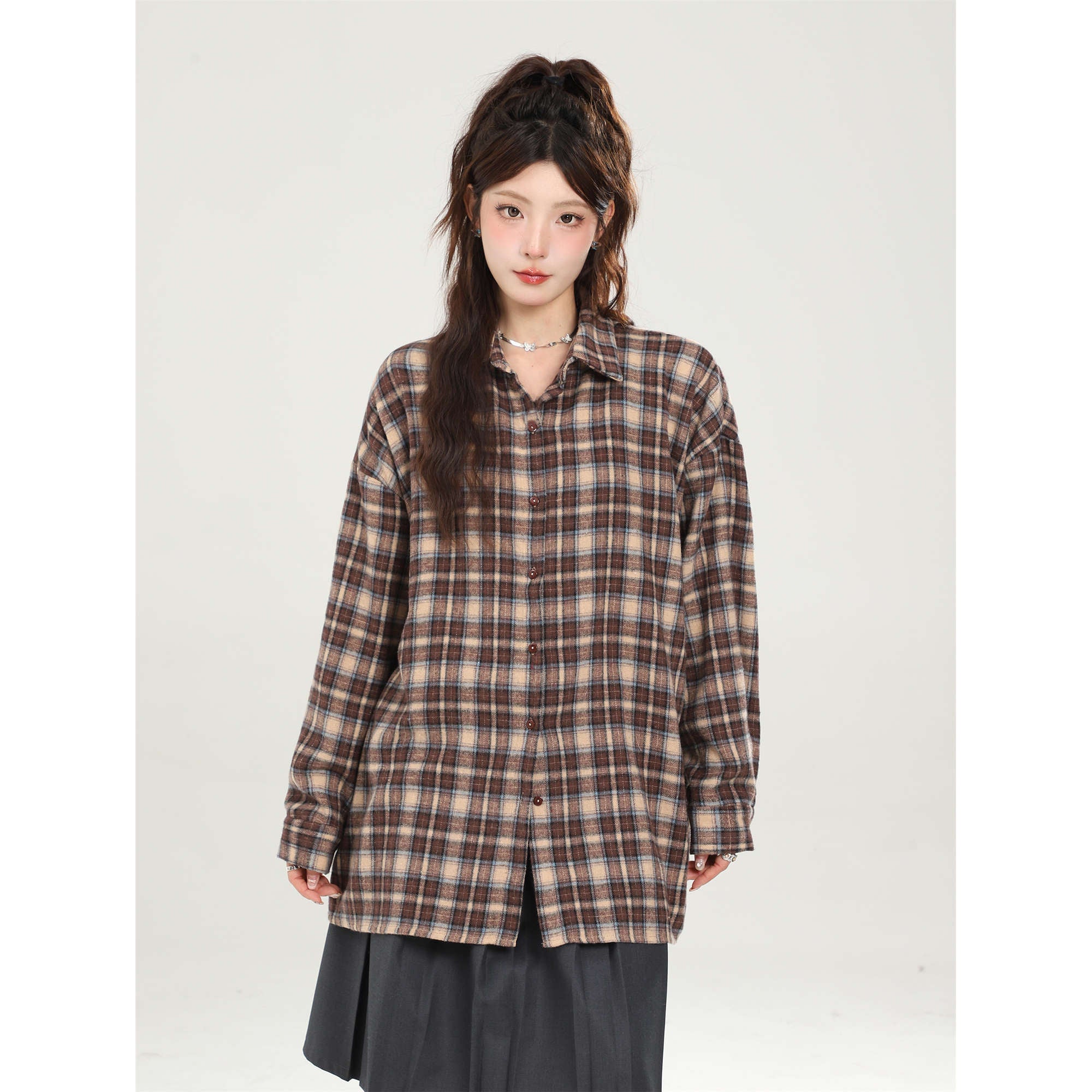 Retro Mid-length Sun Protection Shirt Coat Women