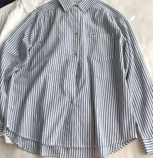 Women's Lapel Pocket Simple Fashion Embroidered Shirt