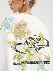 Floral Embroidered Cotton Short-Sleeve T-Shirt