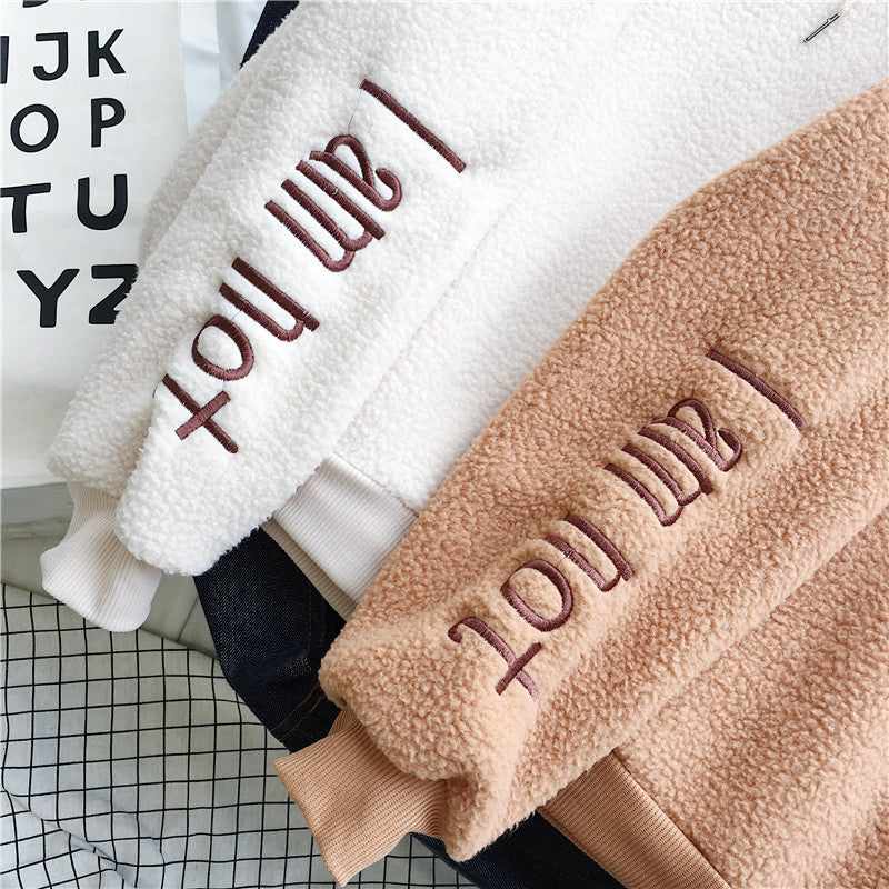 Women's Faux Cashmere Fleece-Lined Hooded Coat