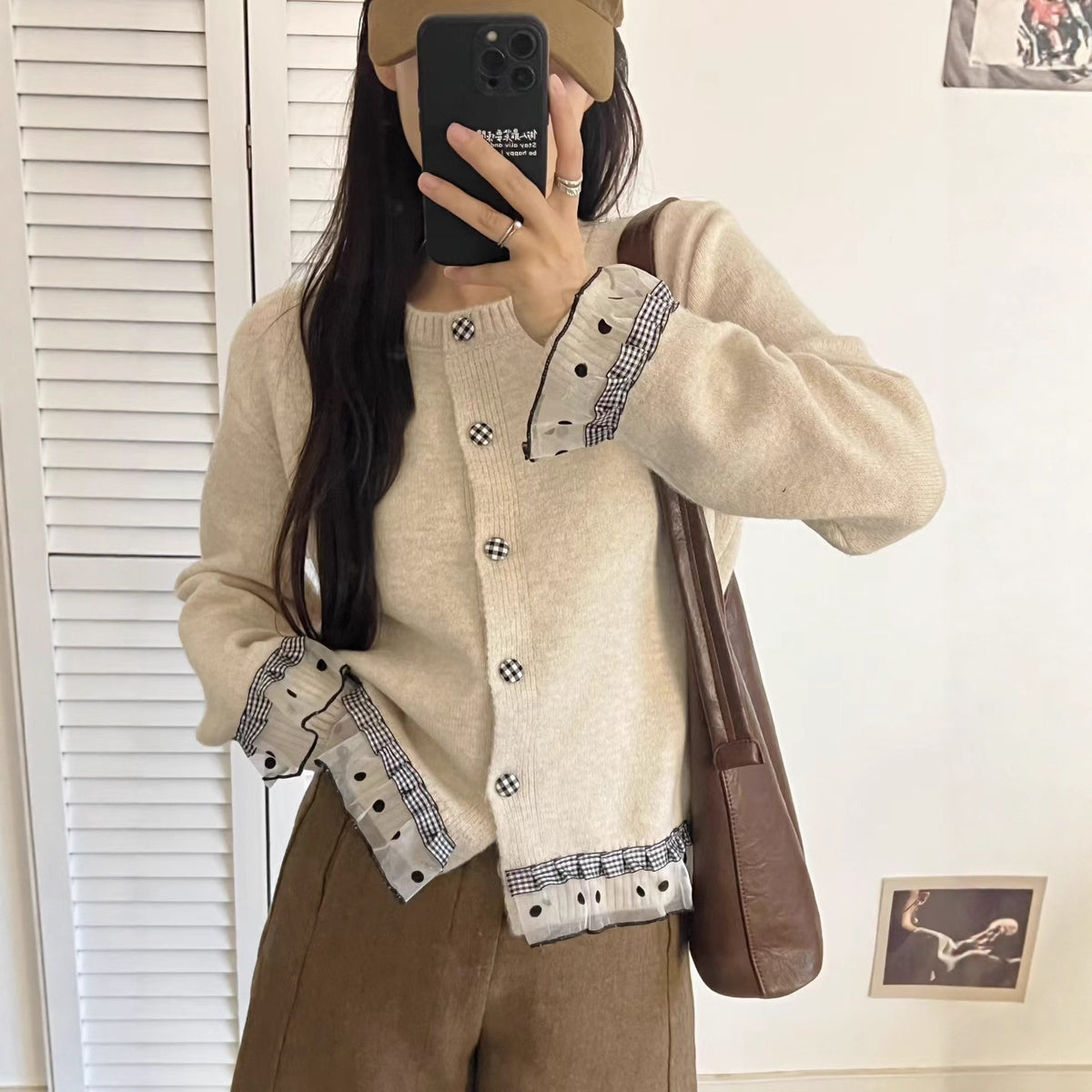 Lace Knitted Cardigan Casual Women's Sweater