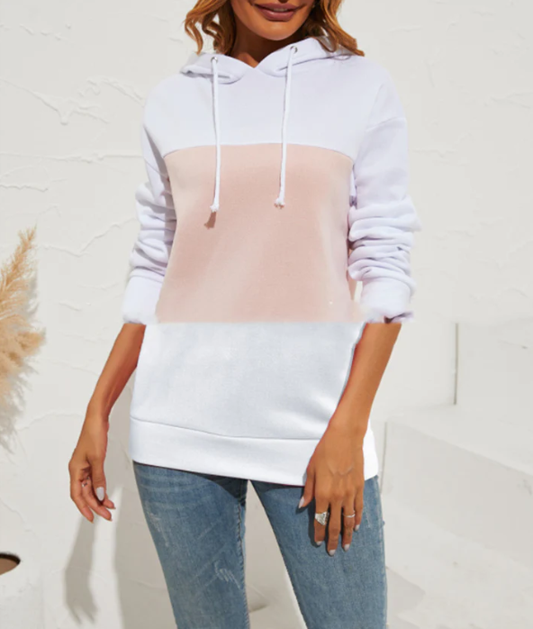 Multi-Color Long Sleeve Hooded Sweater