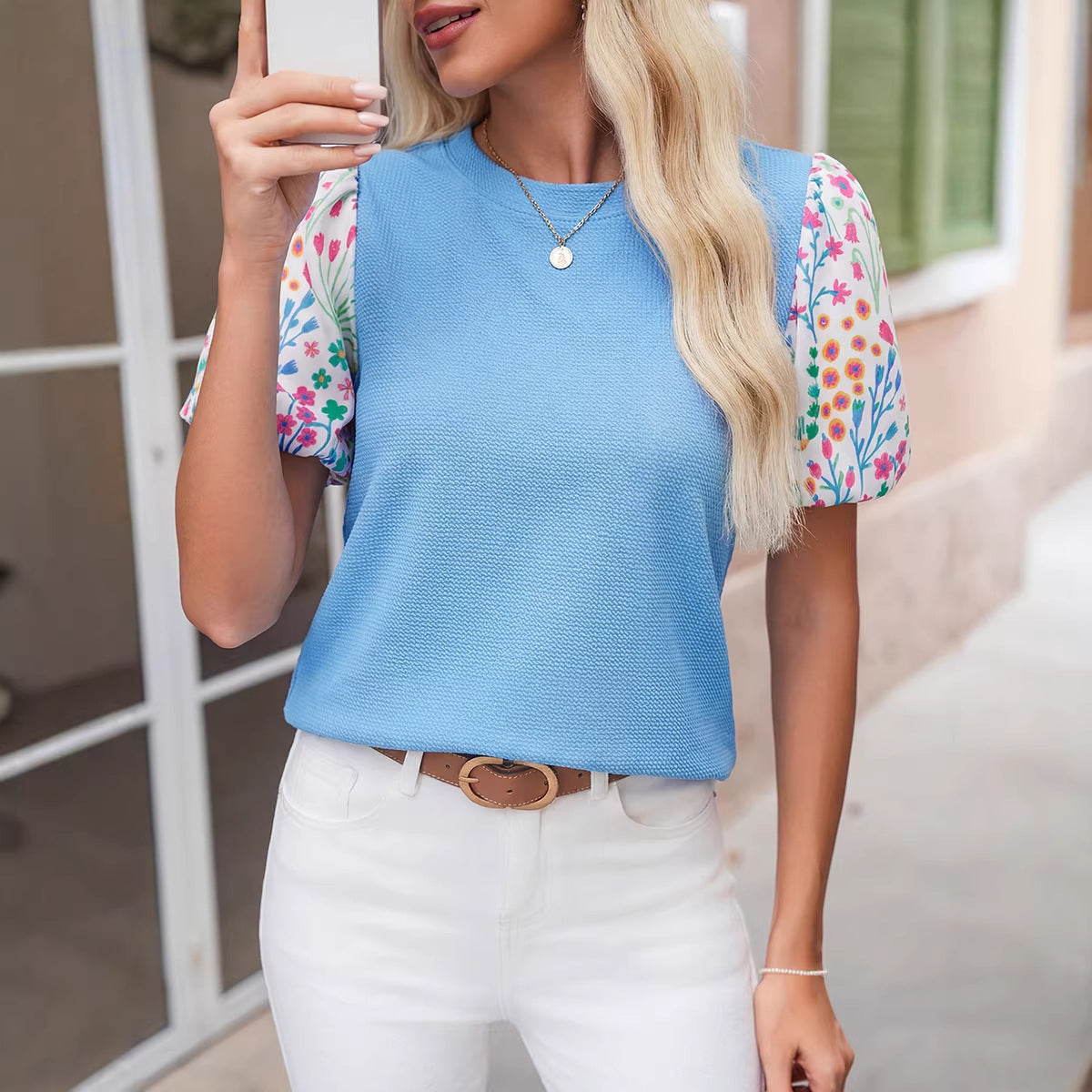 Versatile Crew Neck Top