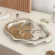 Hexagonal Jewelry Tray Organizer with Cloud‑Like Texture – Durable Plastic, Spacious Storage for Necklaces, Earrings, Rings & Watches