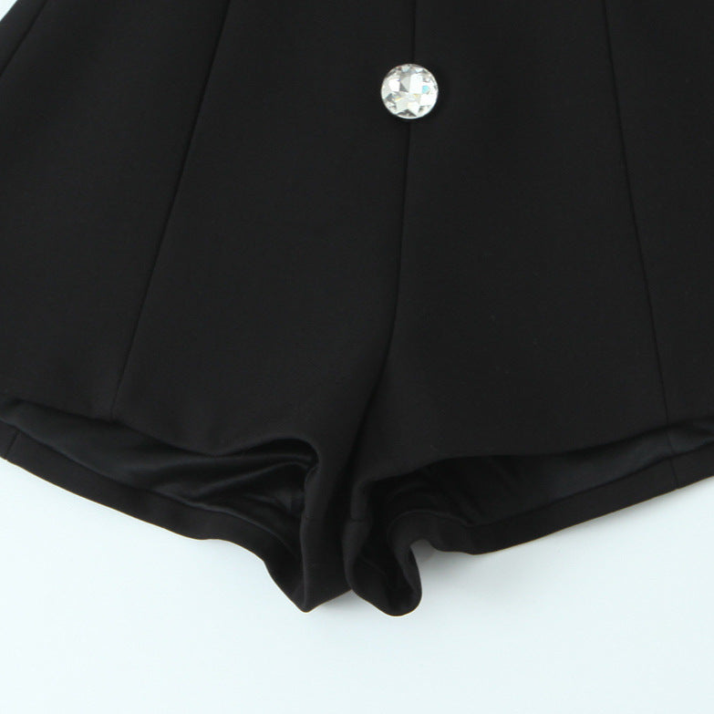 Summer Slim-Fit Solid Vest Jumpsuit