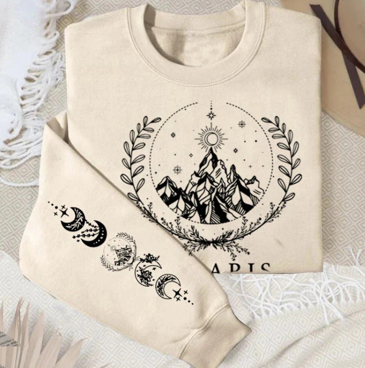 Chic Casual Round Neck Cotton Streetwear Sweater
