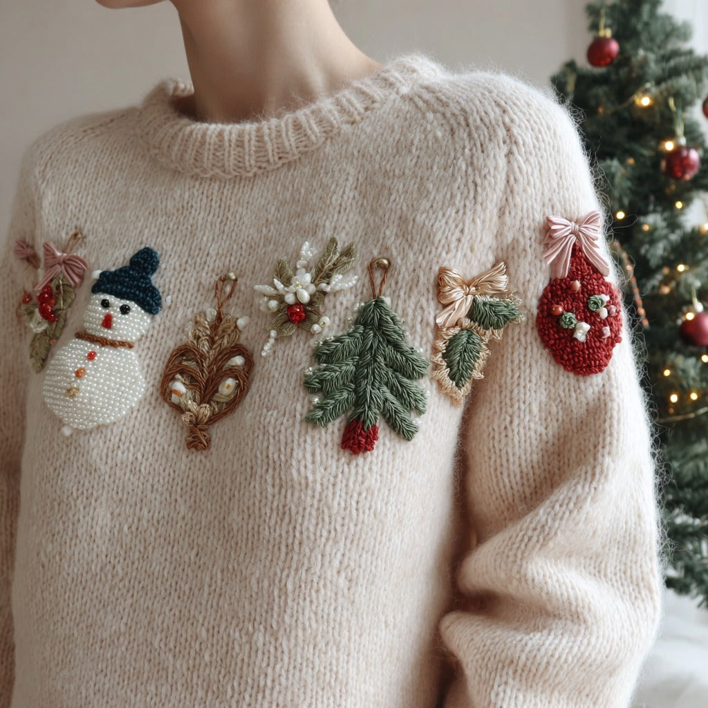 Womens European and American-style Crew-neck Pullover