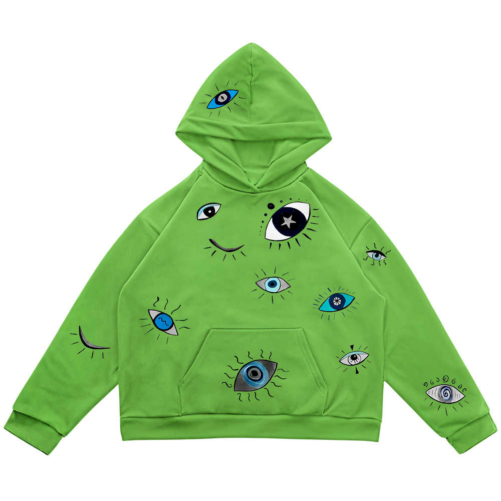 Unique Eye Stitching Hooded Sweatshirt