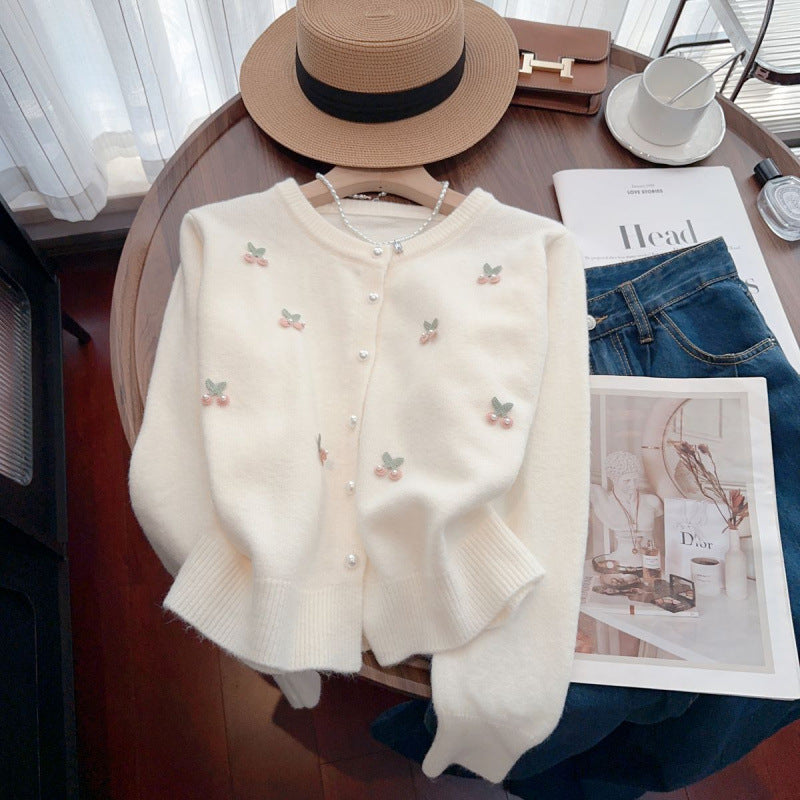 Sweet Gentle Soft Glutinous Round Neck All-matching Anti-aging Sweater Coat