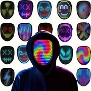 Gesture‑Sensing LED Light‑Up Mask for Halloween and Cosplay