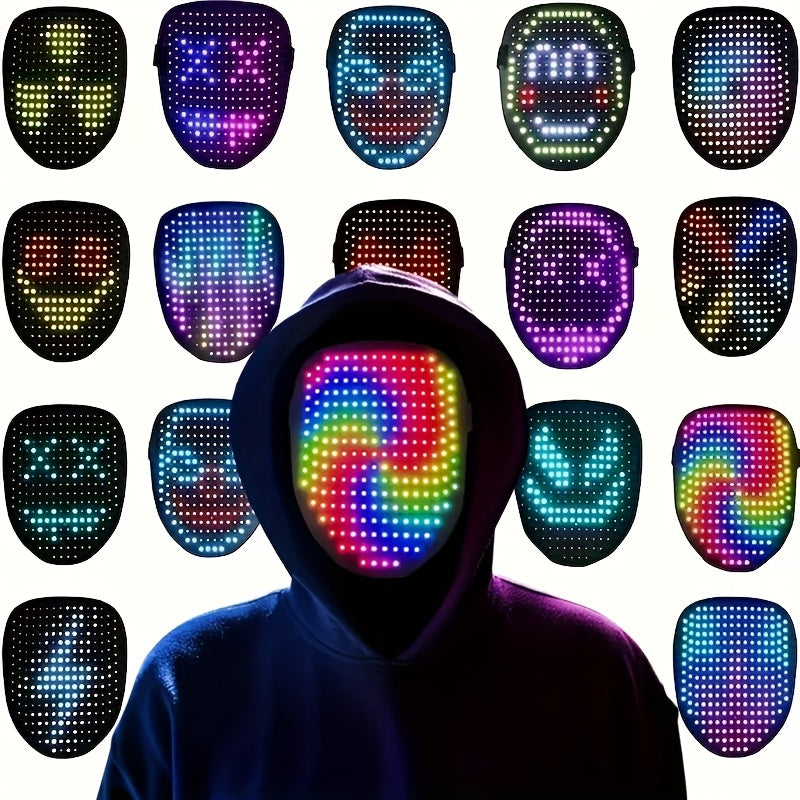 Gesture‑Sensing LED Light‑Up Mask for Halloween and Cosplay