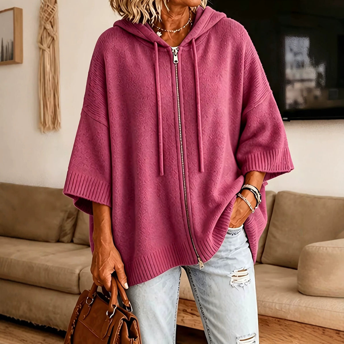 New Hooded Drawstring Sweatshirt Sweater