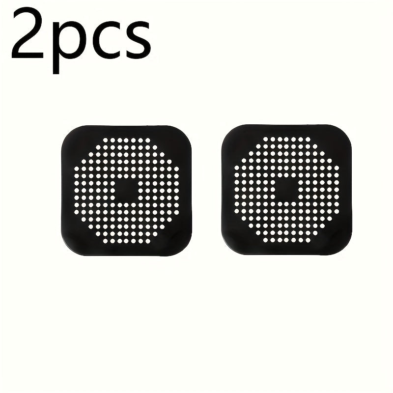 Silicone Sink and Shower Drain Cover with Multi‑Layer Filter – Anti‑Clog, White/Black, Fits Rectangular and Round Sinks & Bathtubs (1, 2, 3 or 5 Pieces)
